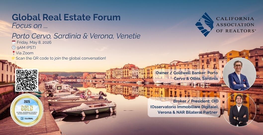 Flyer: Global Real Estate Forum, Focus on Porto Cervo Sardinia  Verona Veneto